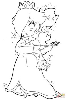 Rosalina coloring pages ideas coloring pages mario video game coloring pages for kids