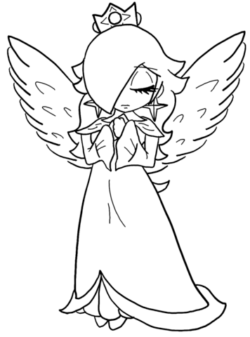 Baby rosalina coloring page free printable coloring pages