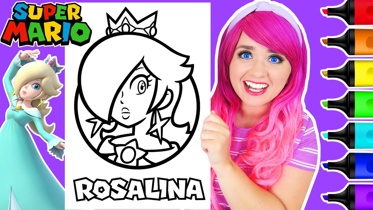 Coloring princess rosalina super ario coloring page ohuhu art arkers