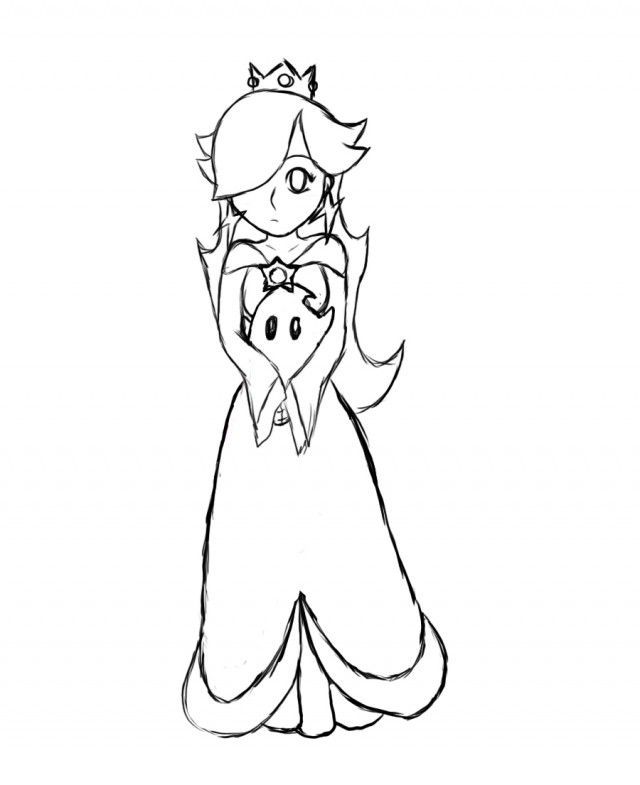 Princess rosalina coloring pages