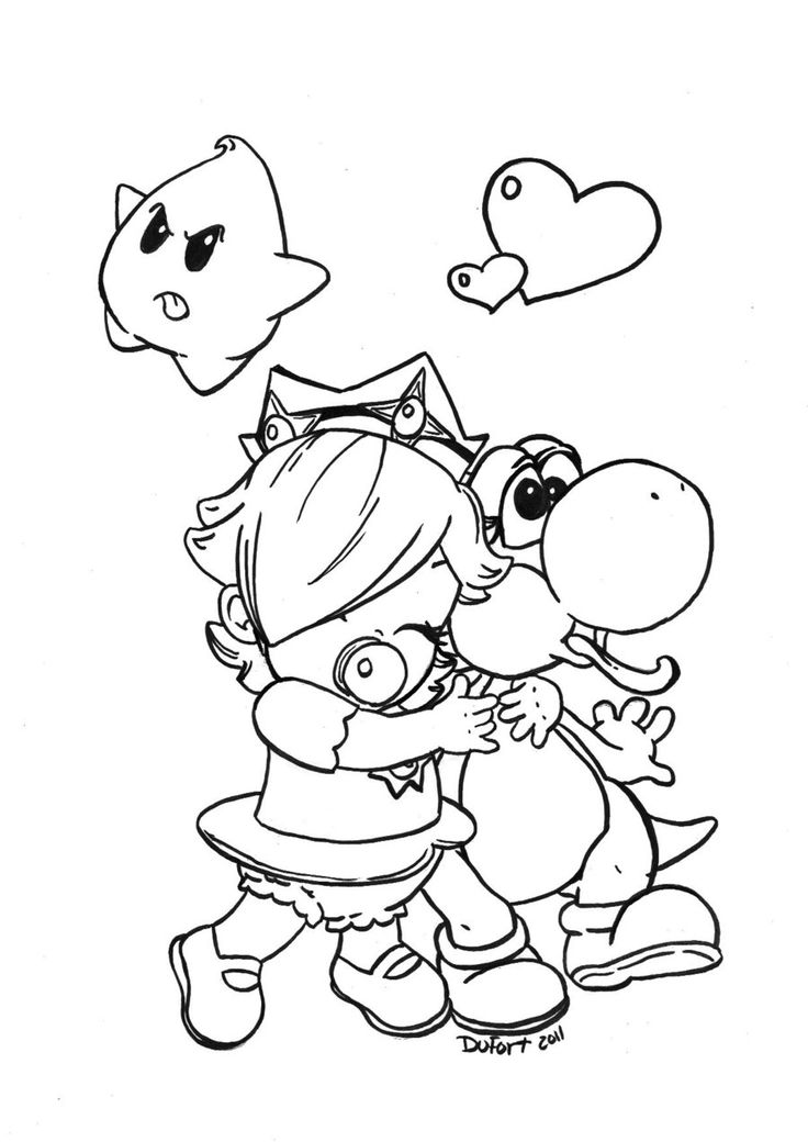 Rosalina and yoshi by jadedragonne on deviantart cartoon coloring pages mario coloring pages super mario coloring pages