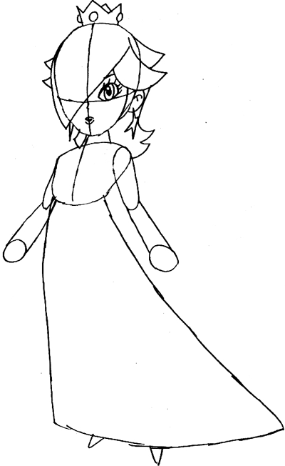 How to draw rosalina from wii mario kart step by step drawing tutorial