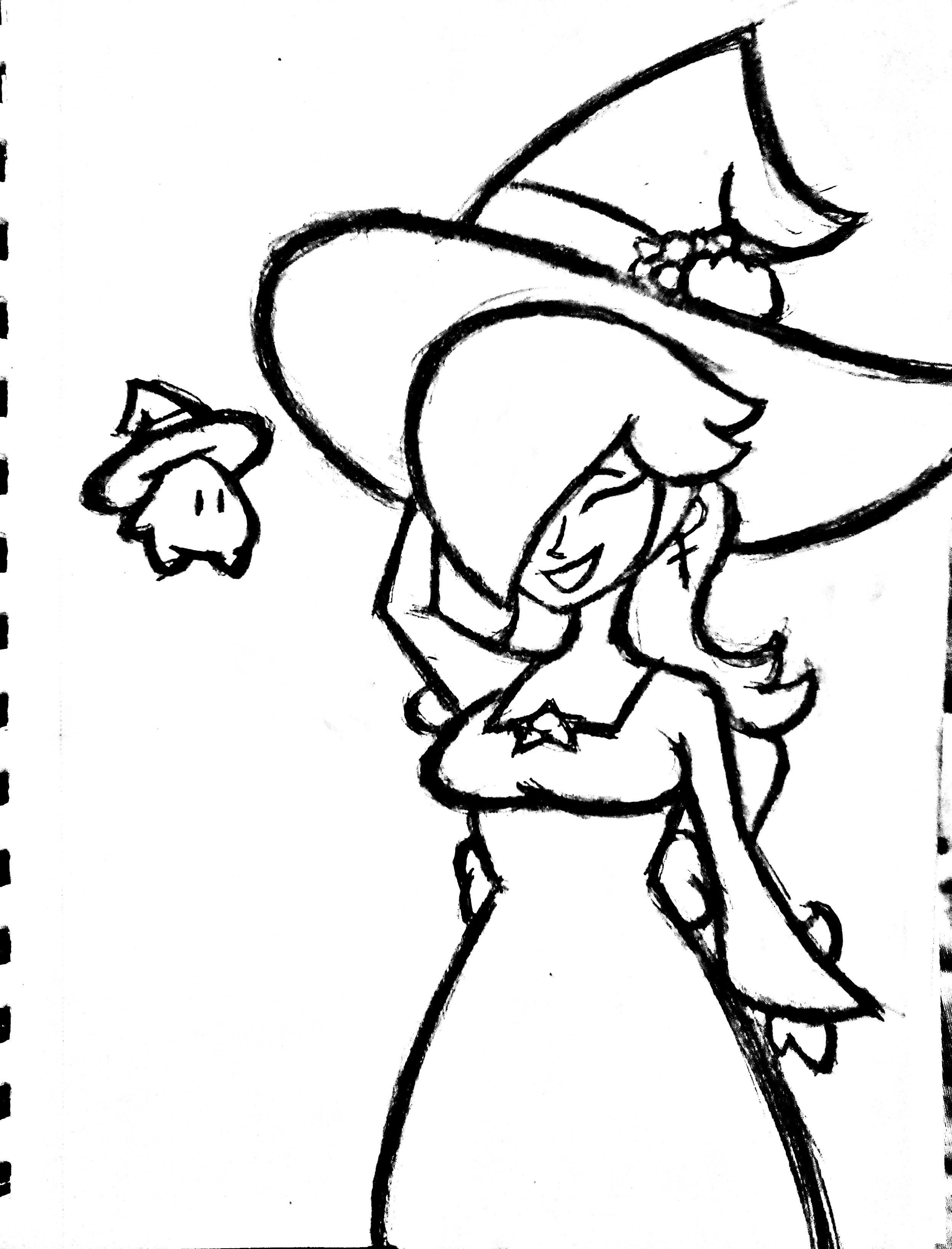 Rosalina and luma celebrating halloween by kurbtime on