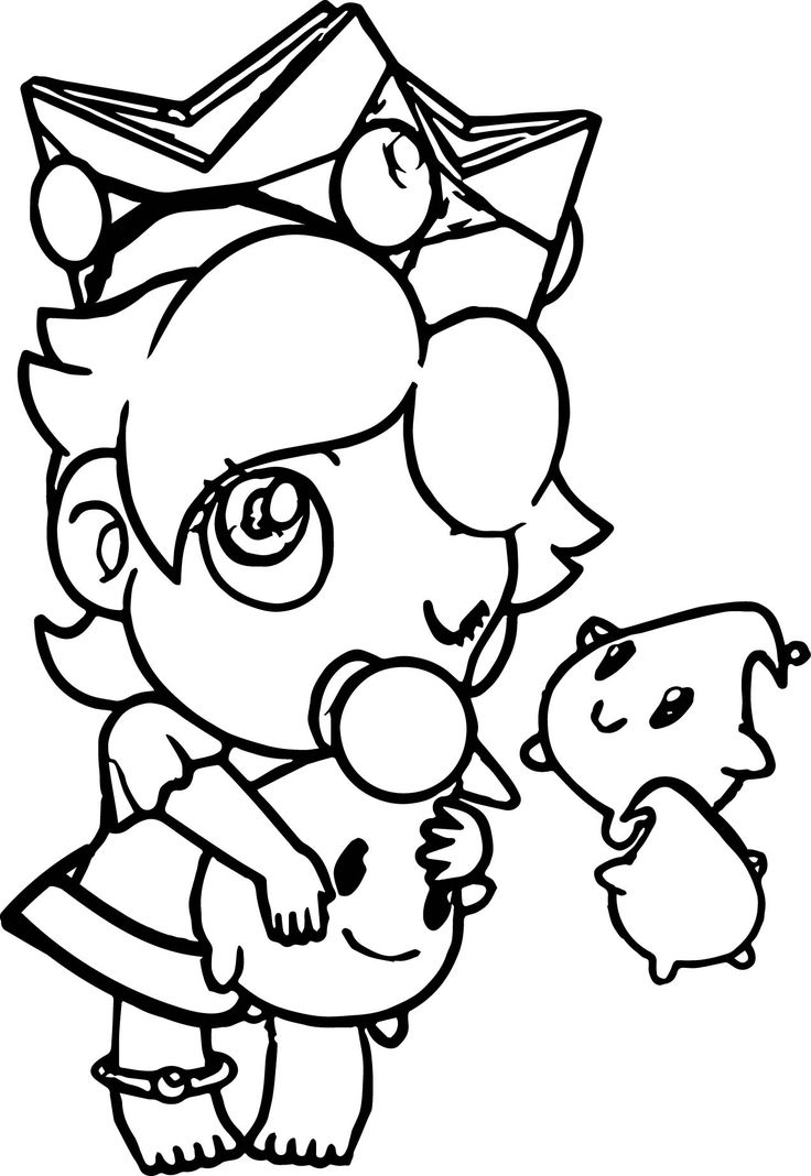 Baby rosalina peach daisy and rosalina as babies coloring page mario coloring pages minion coloring pages baby coloring pages