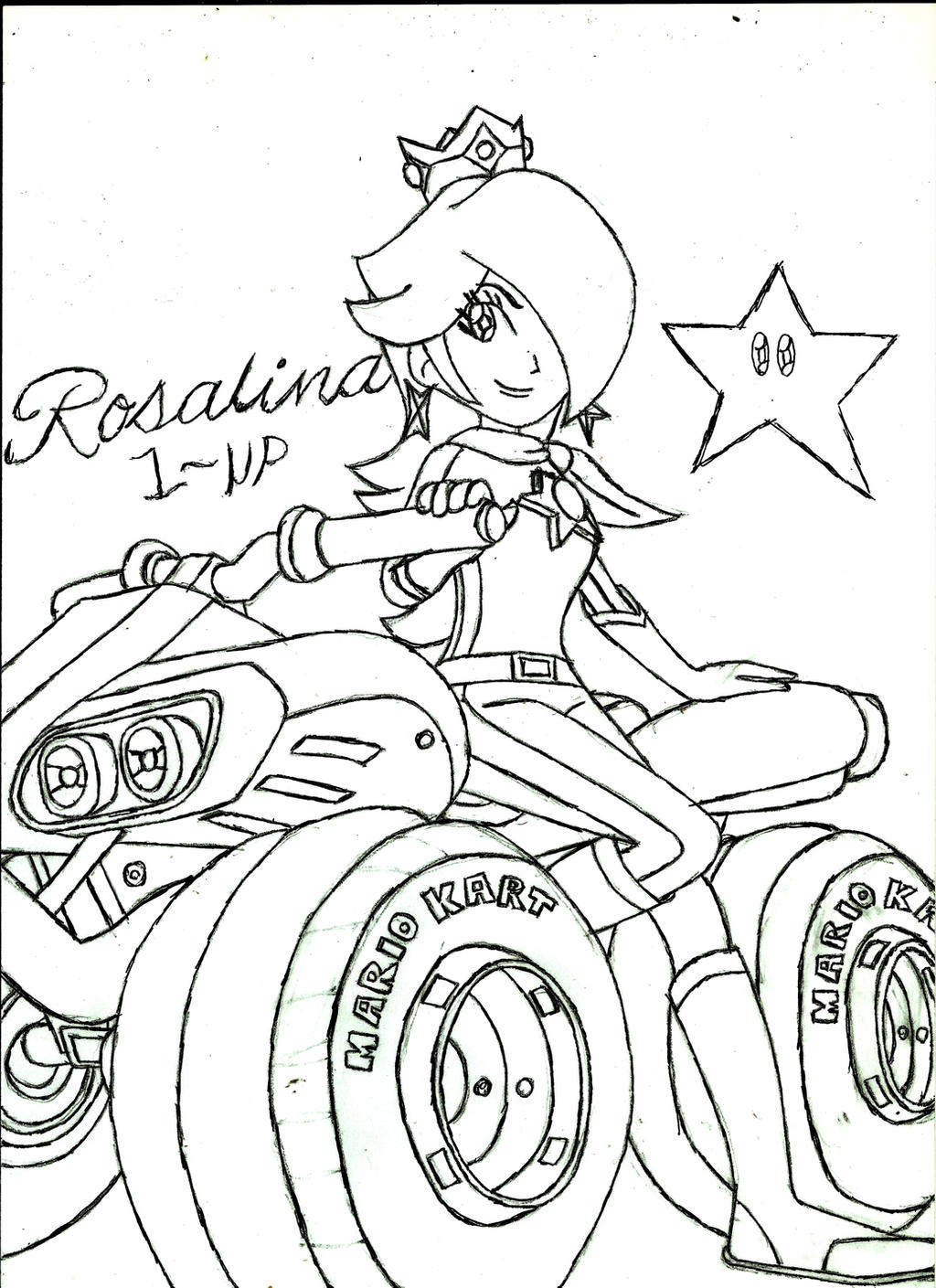 Rosalina mario kart by phantommasterramos on