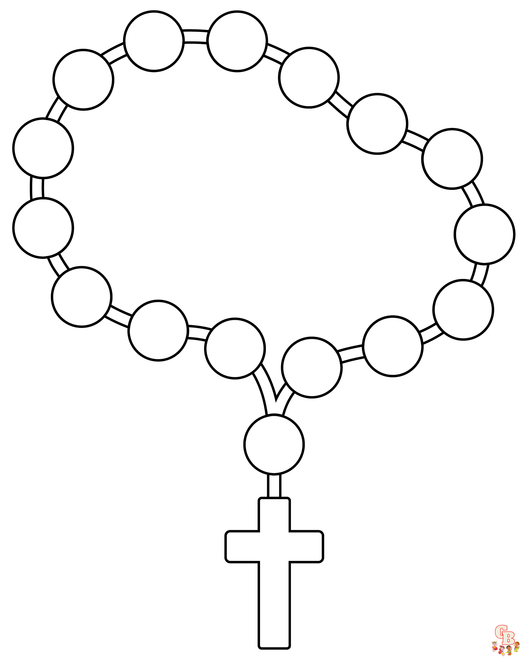 Printable rosary coloring pages free for kids and adults