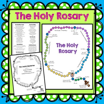 The holy rosary guide and coloring pages guide for each of the mysteries