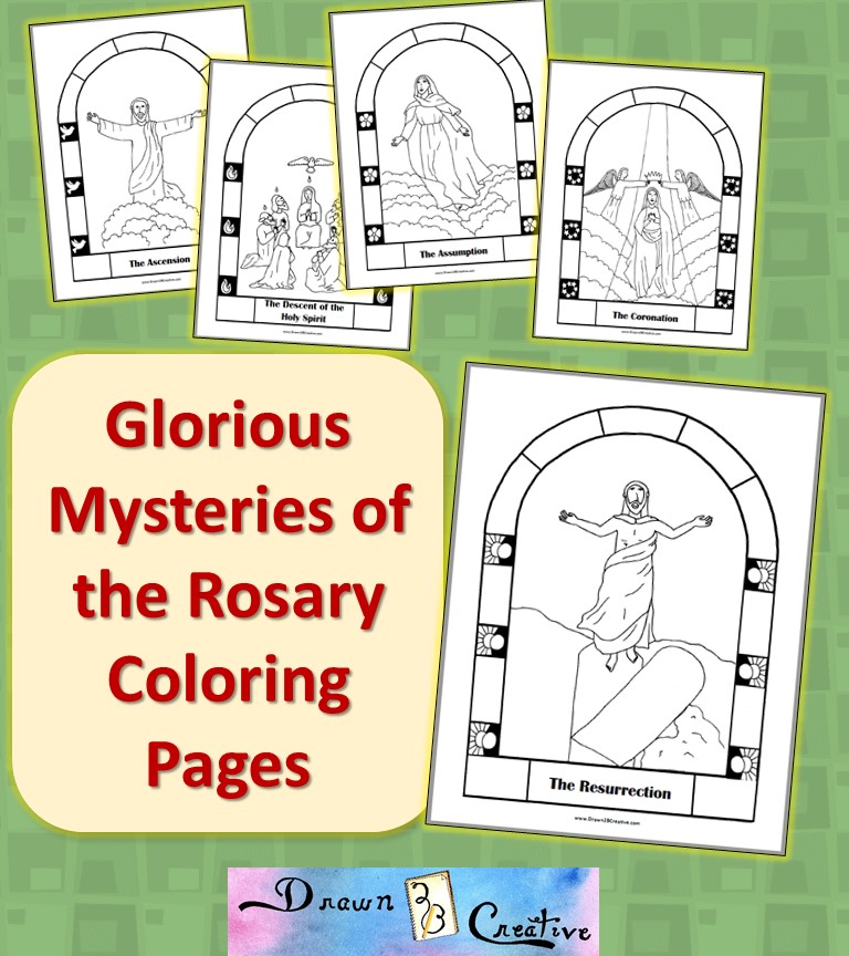 Free printable mysteries of the rosary coloring pages