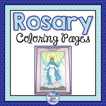 Mysteries of the rosary coloring pages tpt