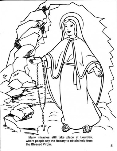 Coloring book about the rosary