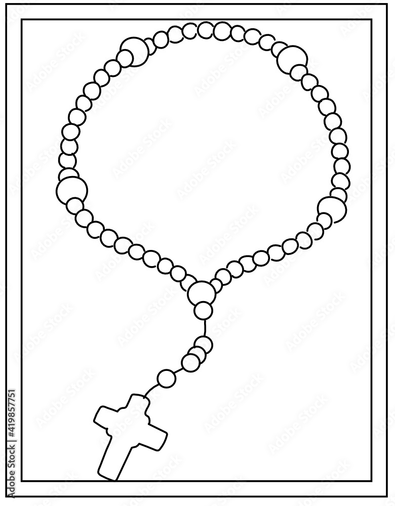 Rosary drawing vector design templates vector