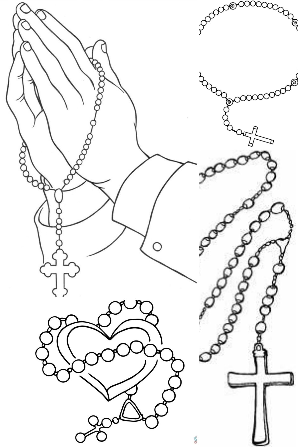 Free printable rosary coloring pages