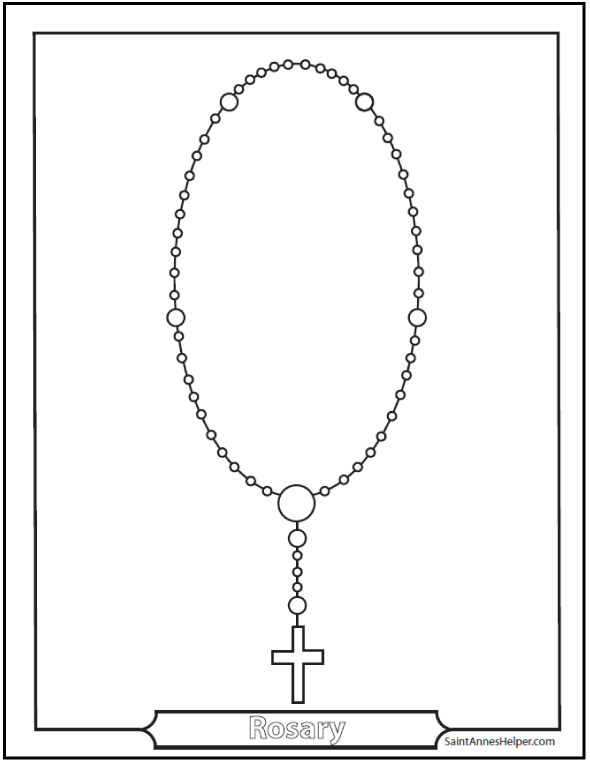 Rosary coloring pages âï joyful sorrowful and glorious mysteries