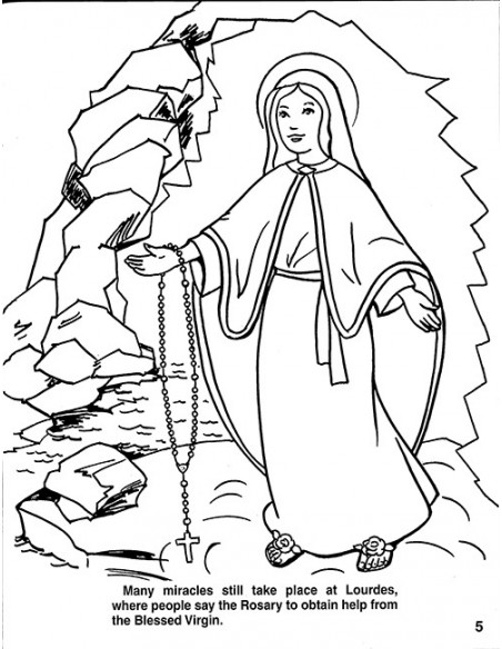 Coloring book about the rosary