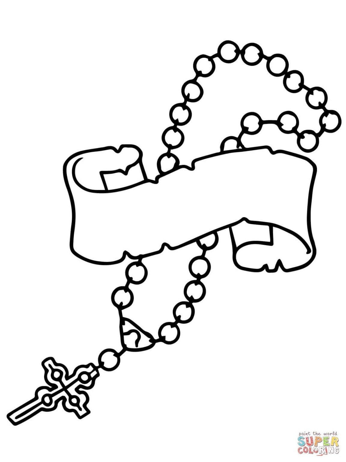 Creative photo of rosary coloring page