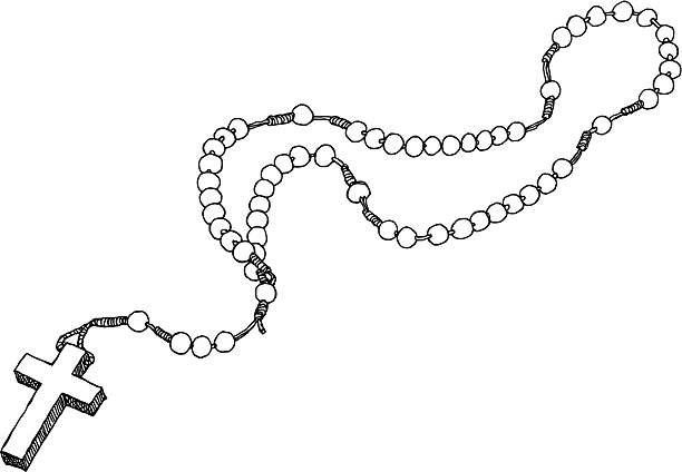 Rosary beads stock illustrations royalty