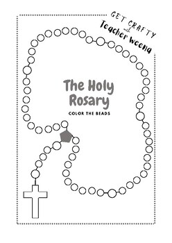 Rosary coloring page tpt