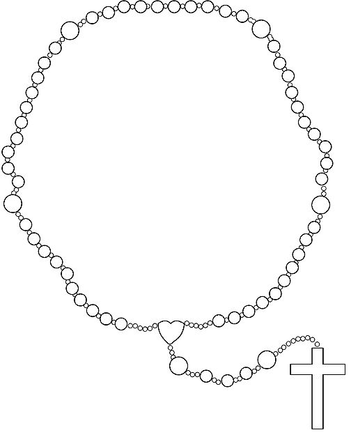 Rosary coloring pages