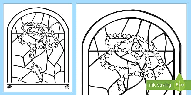 The month of the holy rosary stained glass loring page