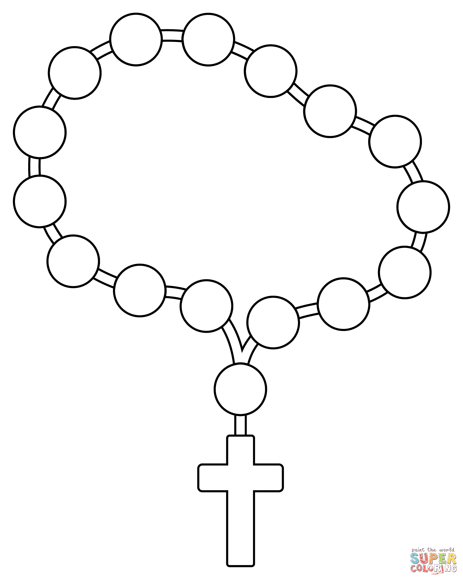 Rosary coloring page free printable coloring pages