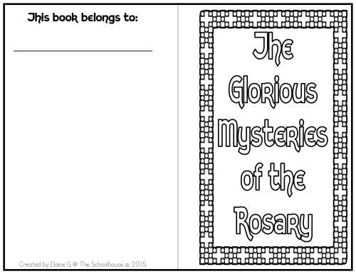 Mysteries of the rosary coloring booklets made by teachers