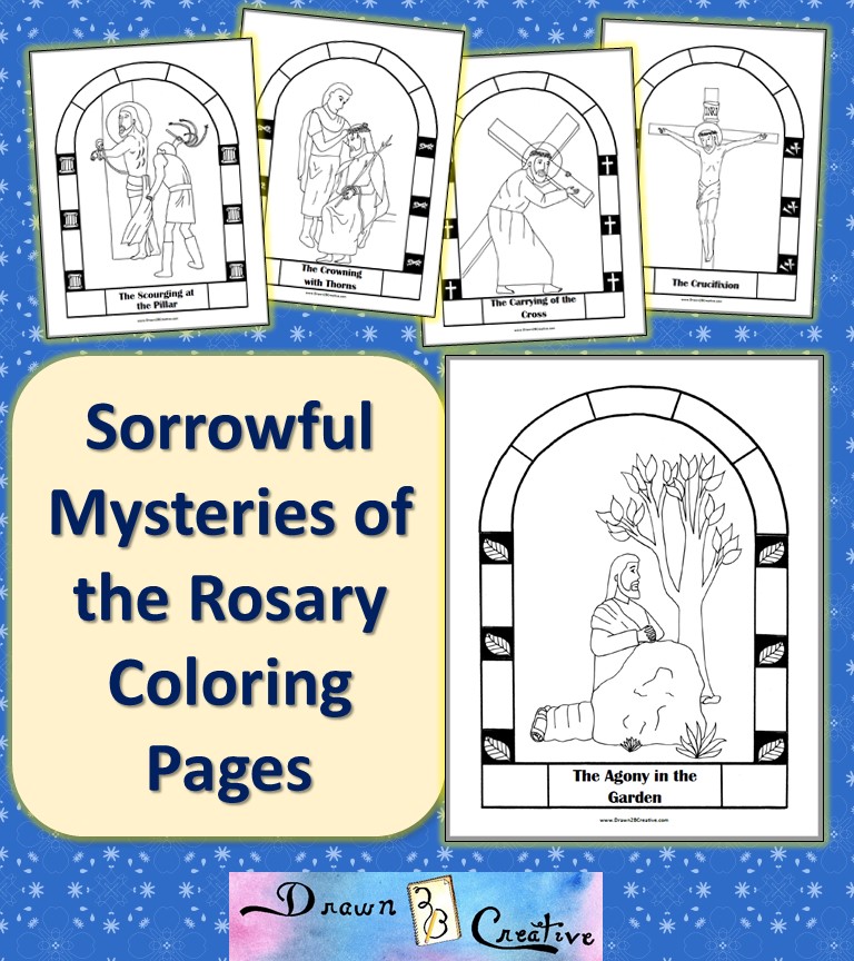 Free printable mysteries of the rosary coloring pages