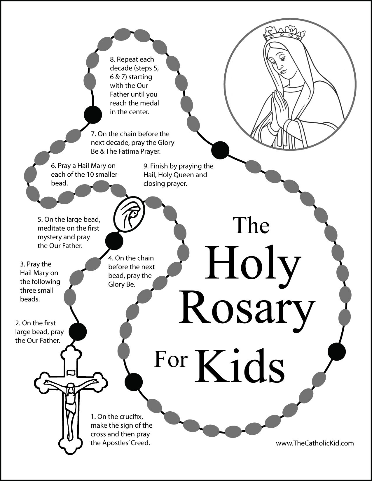 Rosary coloring pages