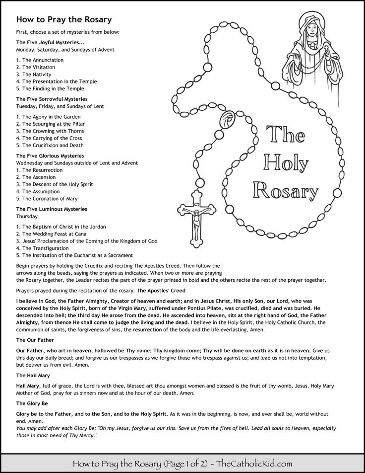 How to pray the rosary prayers kids coloring page rosary prayers catholic praying the rosary catholic praying the rosary