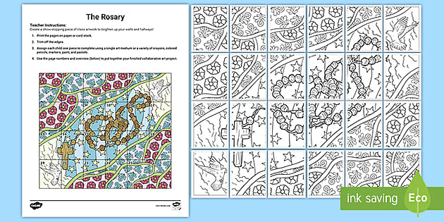 The rosary collaborative art pack lesson plan