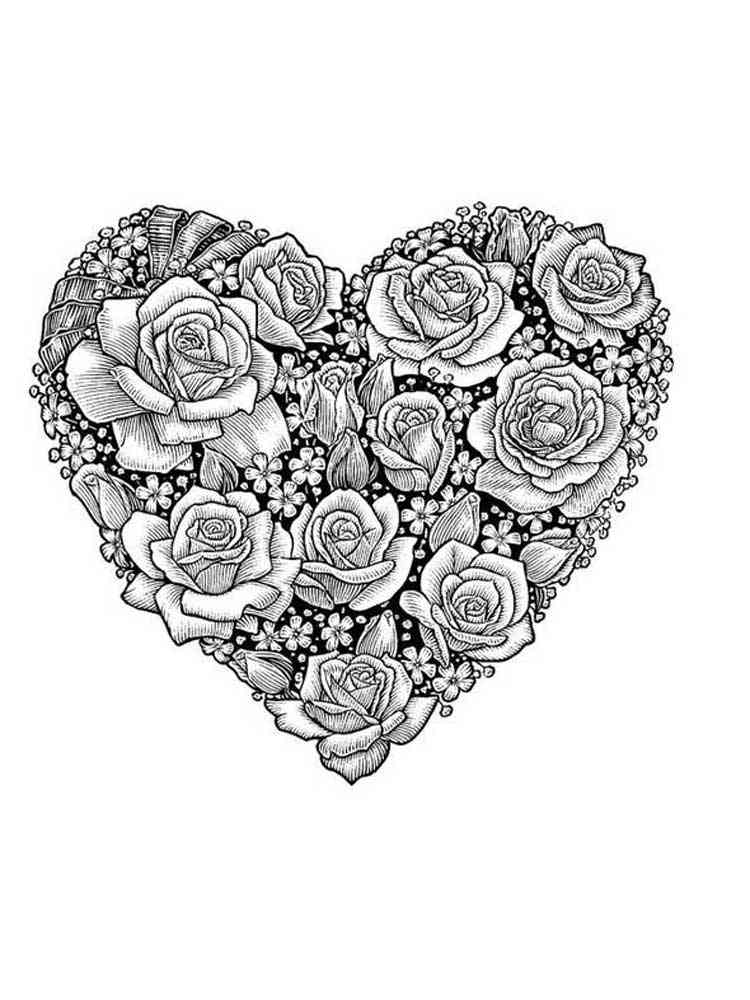 Rose coloring pages for adults