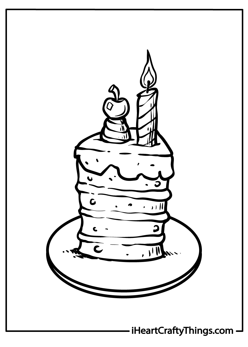 Cake coloring pages free printables