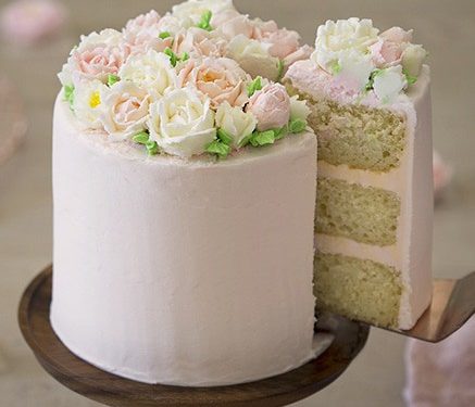 Buttercream rose cake