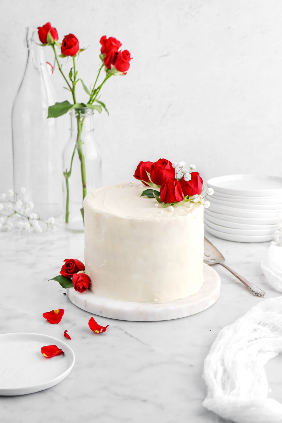 Vanilla rose layer cake