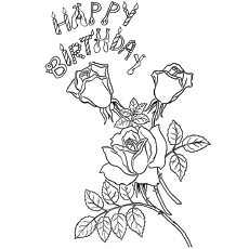 Happy birthday coloring pages