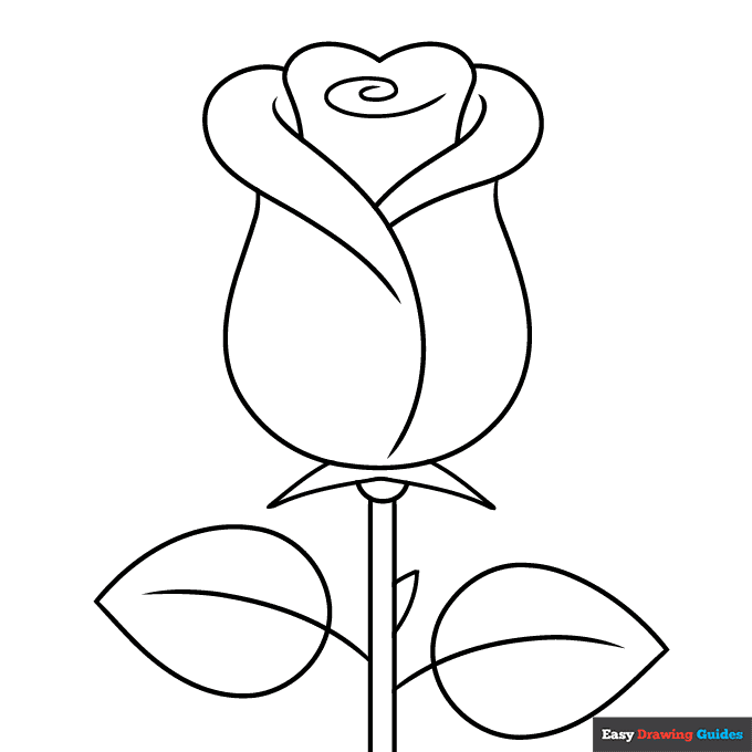 Free printable rose coloring pages for kids