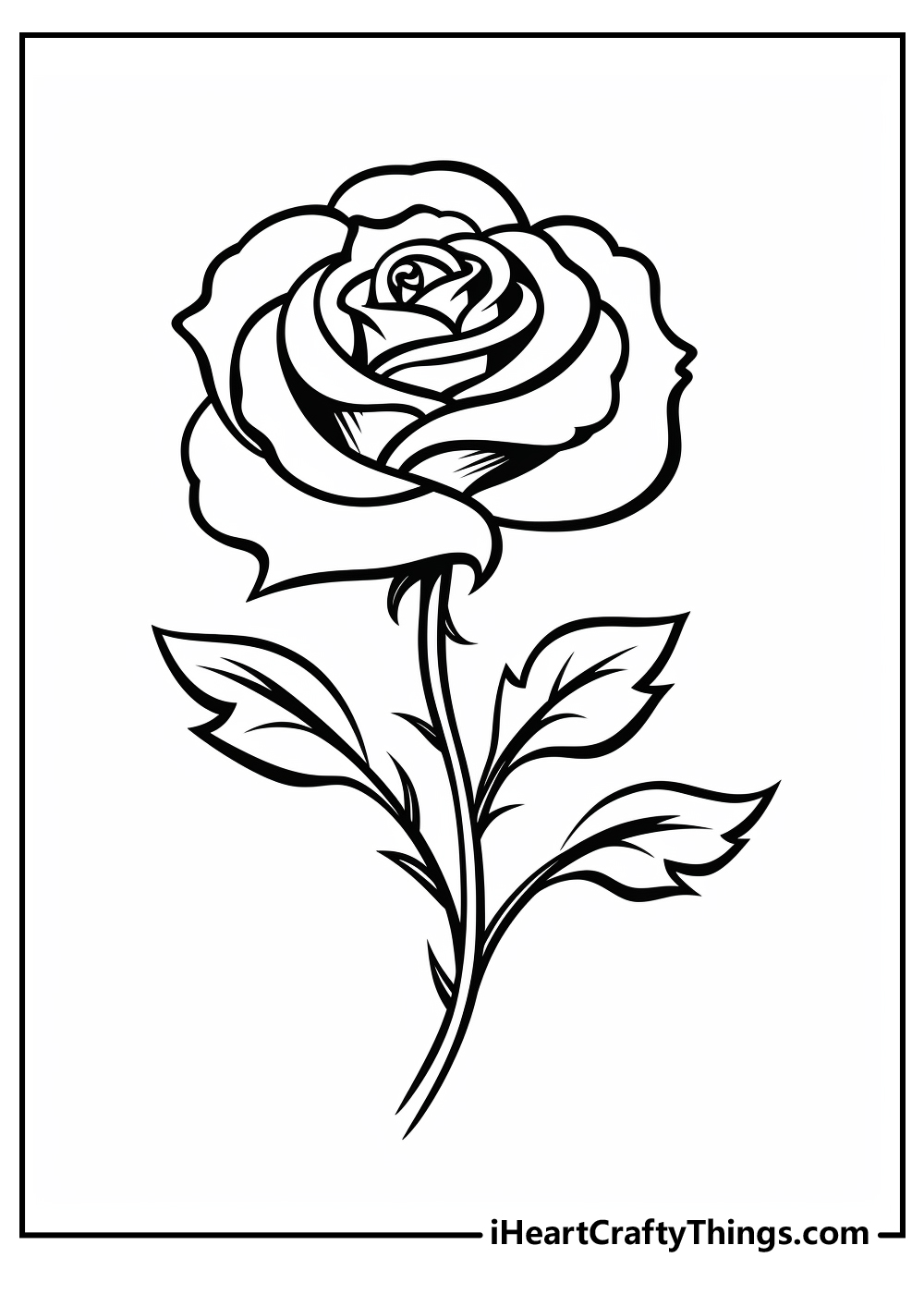 Rose coloring pages free printables