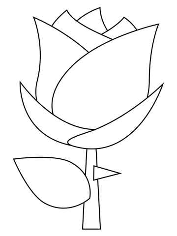 Rose coloring page free printable coloring pages