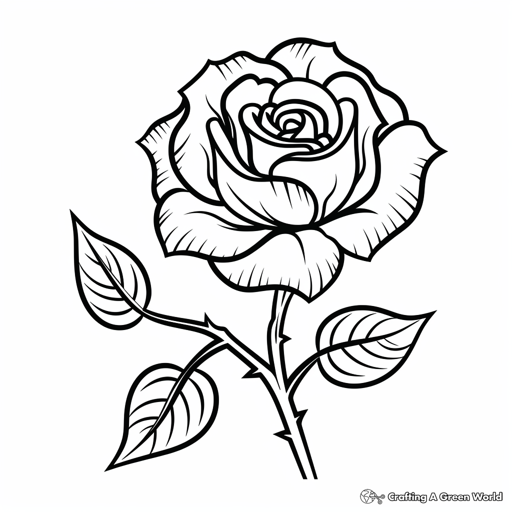 Rose coloring pages