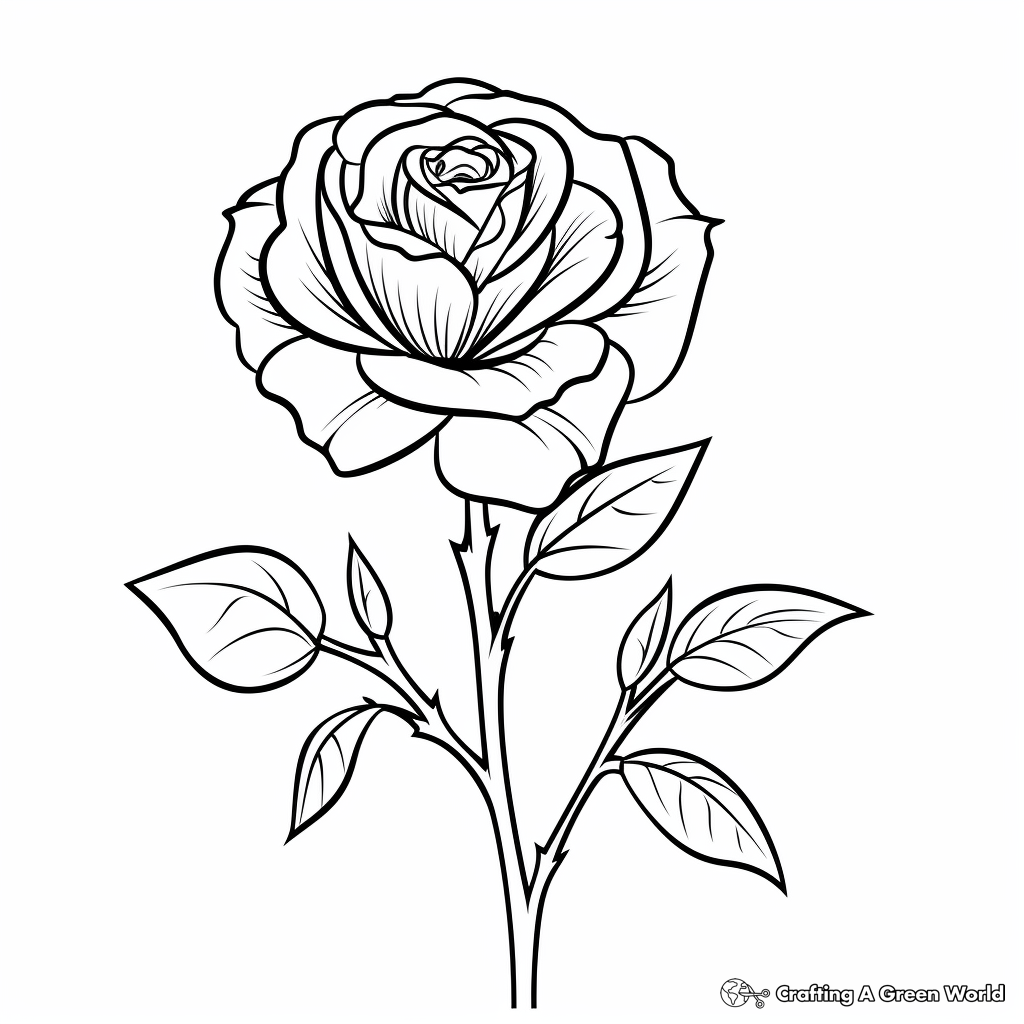 Rose coloring pages