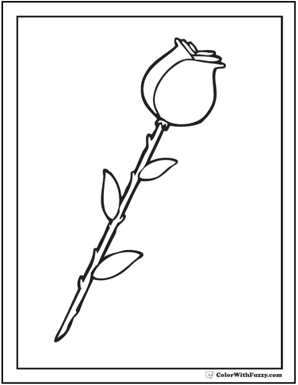 Rose coloring pages â free digital coloring pages for kids