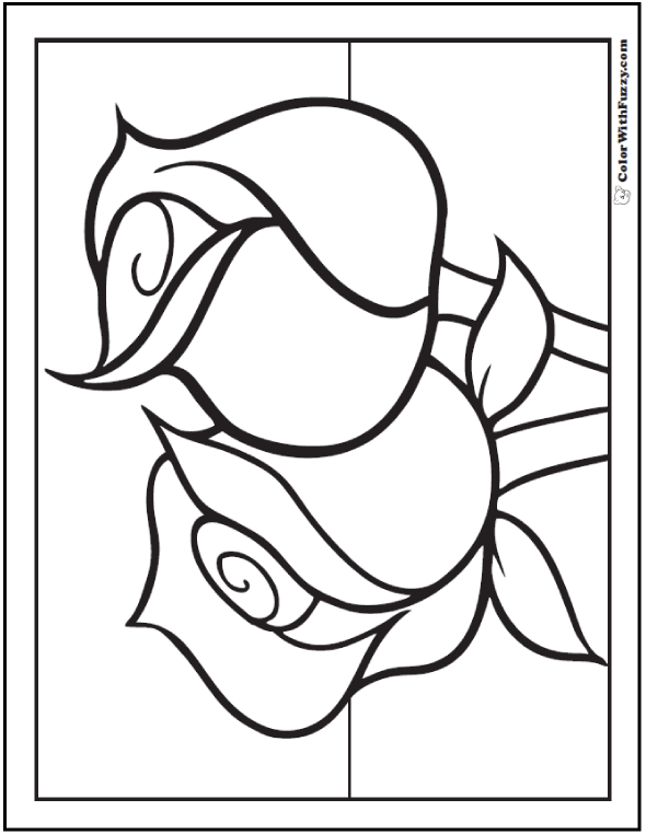 Rose coloring pages â free digital coloring pages for kids