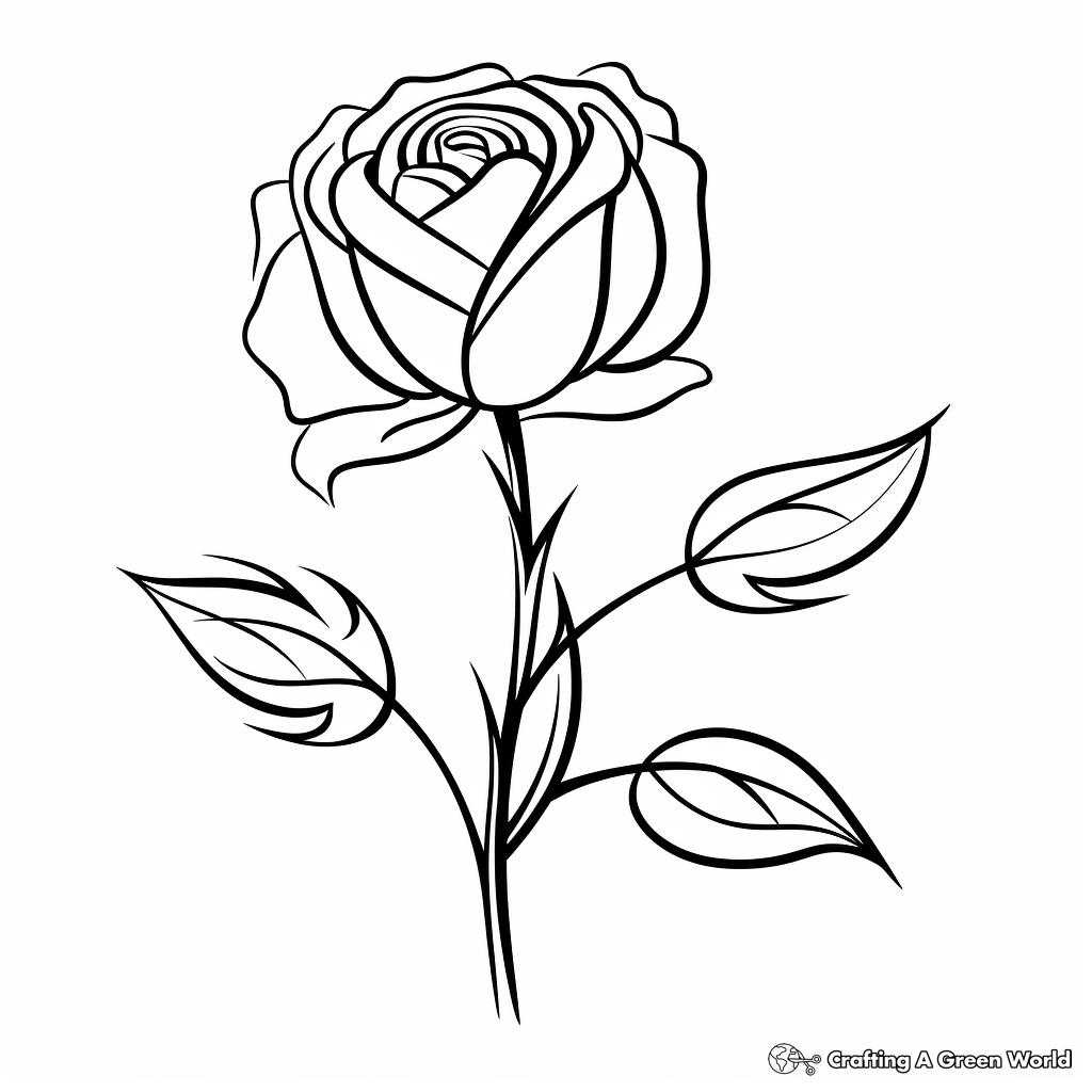 Rose coloring pages