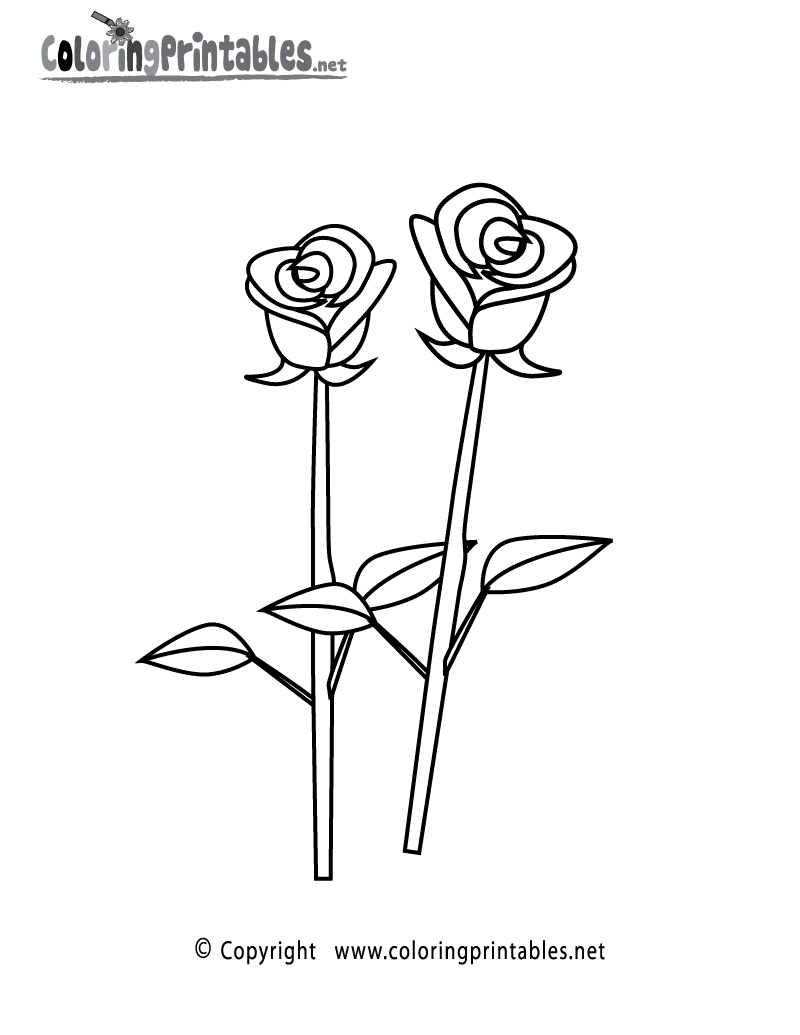 Rose coloring page