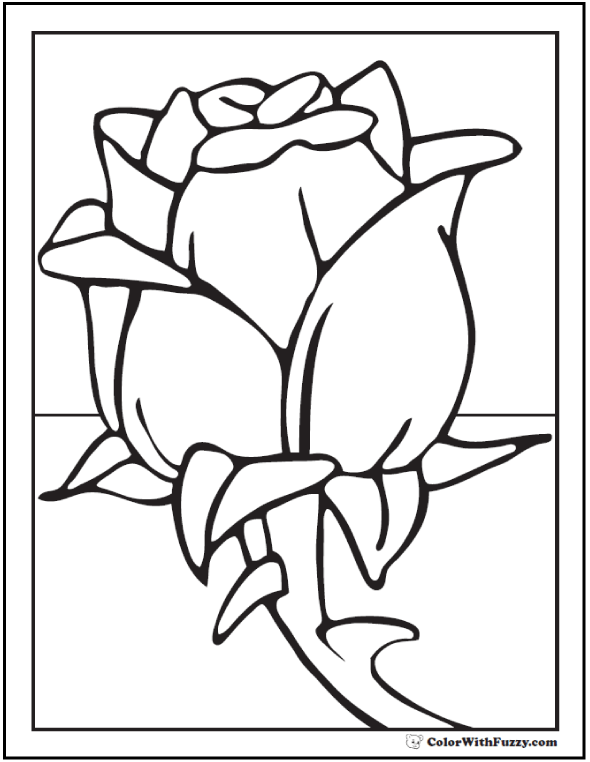 Rose coloring pages â free digital coloring pages for kids