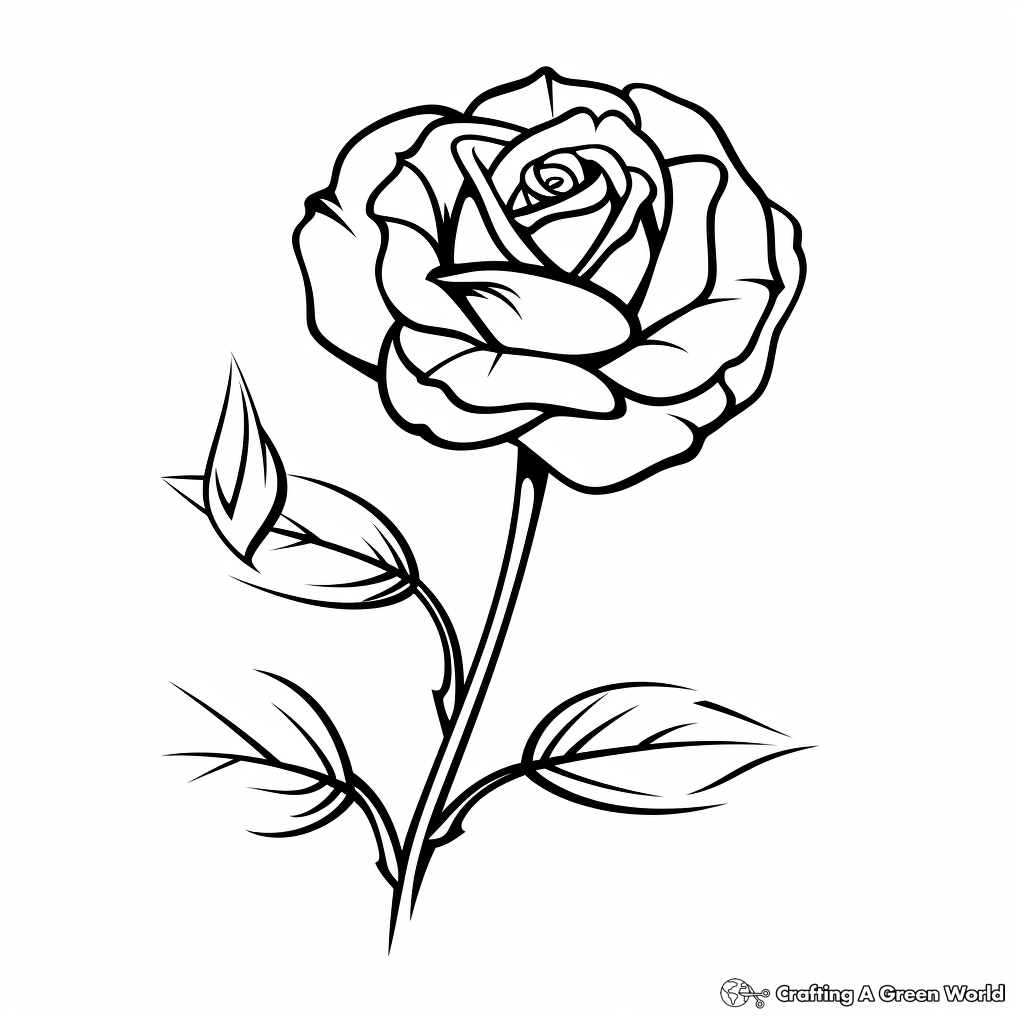 Rose coloring pages