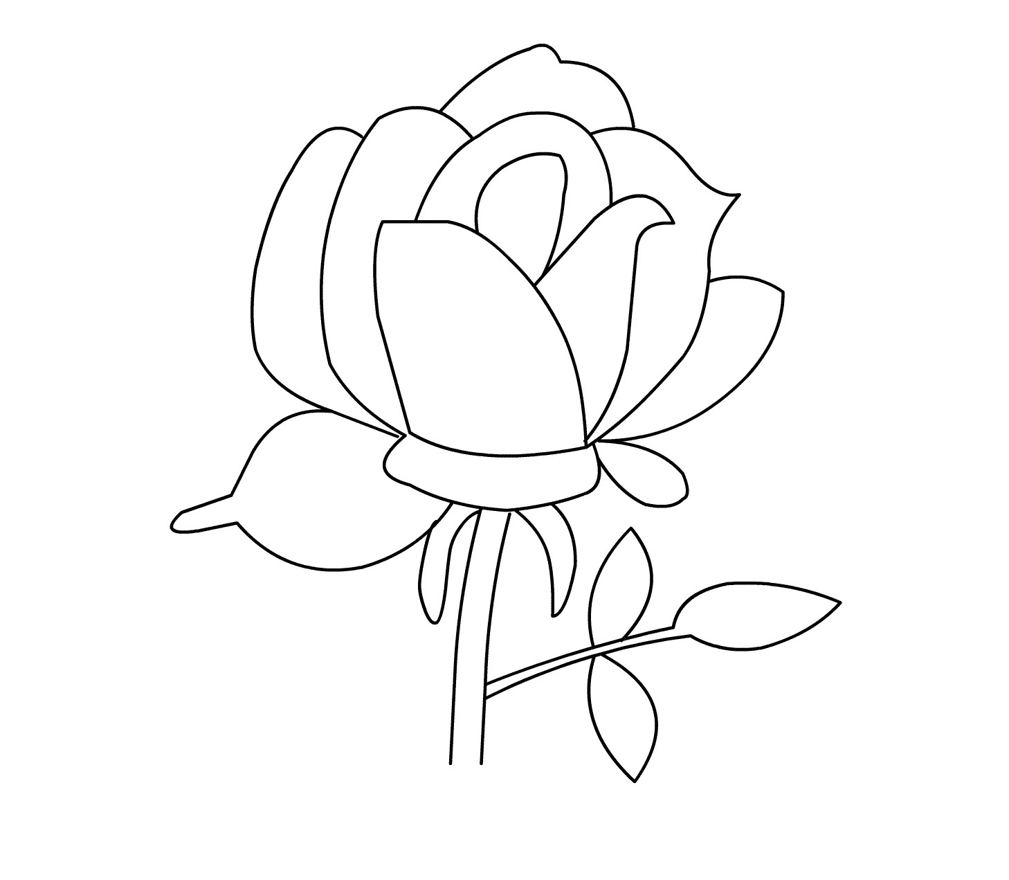 Free printable roses coloring pages for kids