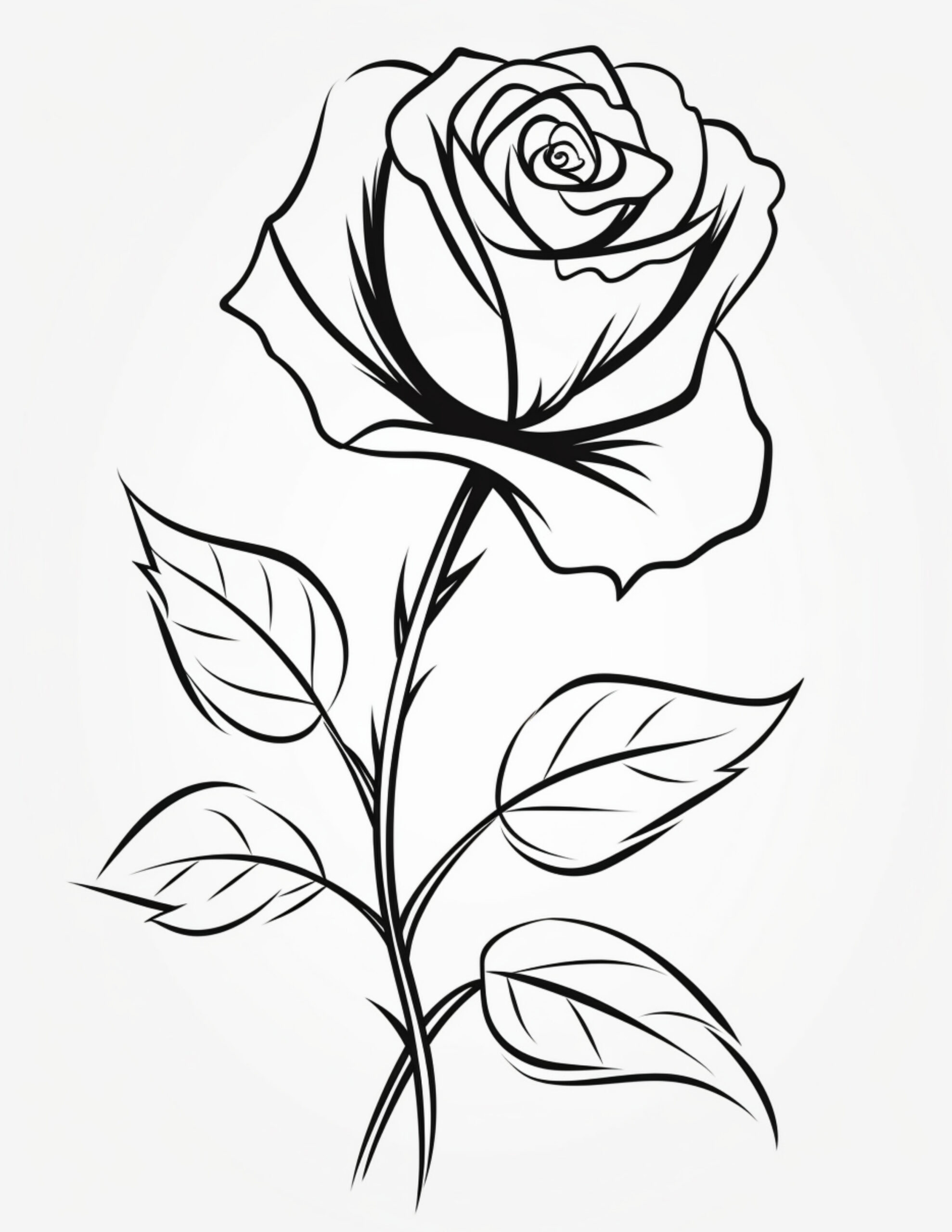 Rose coloring pages