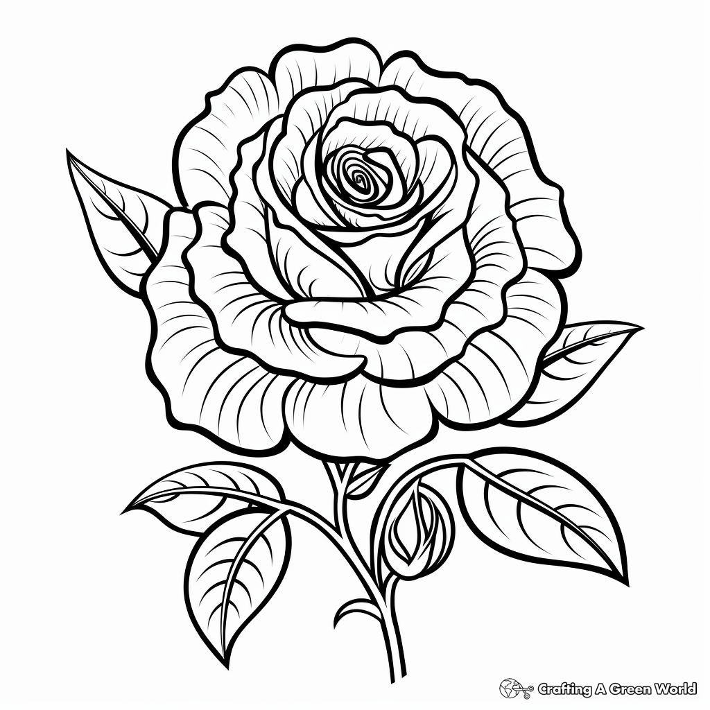 Rose coloring pages