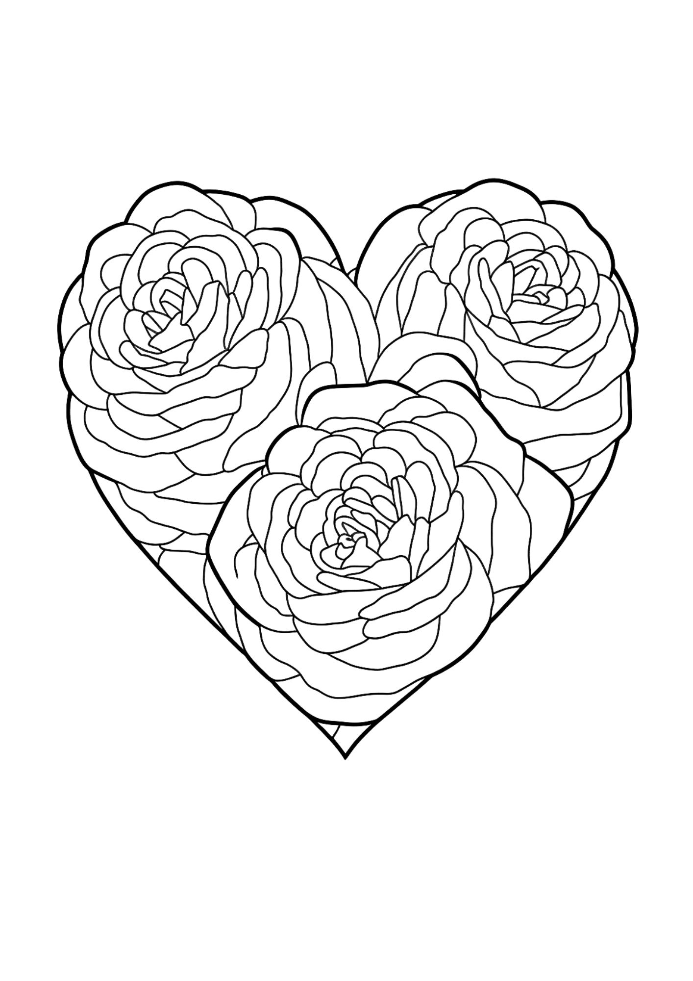 Free printable roses coloring pages for adults and kids