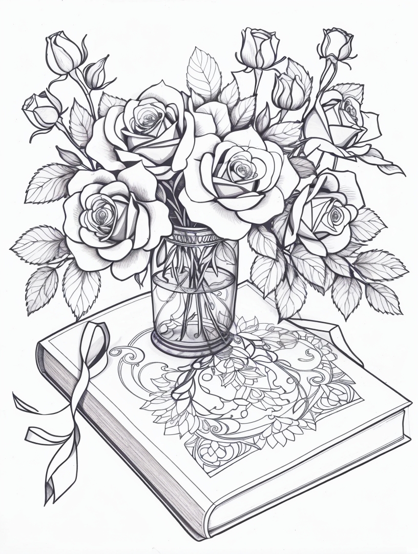 Printable rose designs adult coloring pages coloring pages for adults